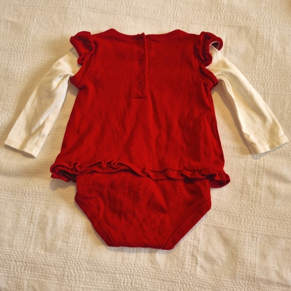 Gymboree girls 3-6 months layered shirt with bodysuit attached Gingerbread Girl - Picture 2 of 8